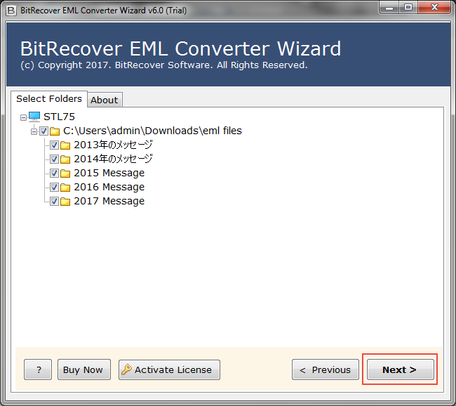 free eml to adobe pdf conversion tool show all eml files or folders