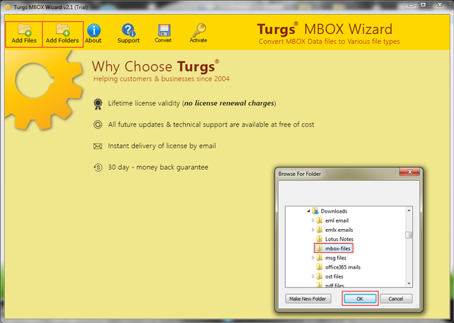 mozilla thunderbird mbox to msg converter free download